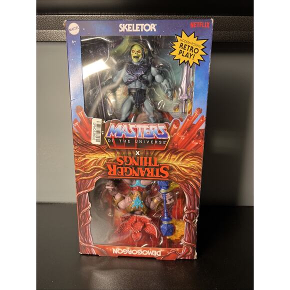 Masters of the Universe X Stranger Things Skeletor and Demogorgon Action Figure - Picture 1 of 7